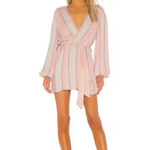 Striped Pink Wrap Dress